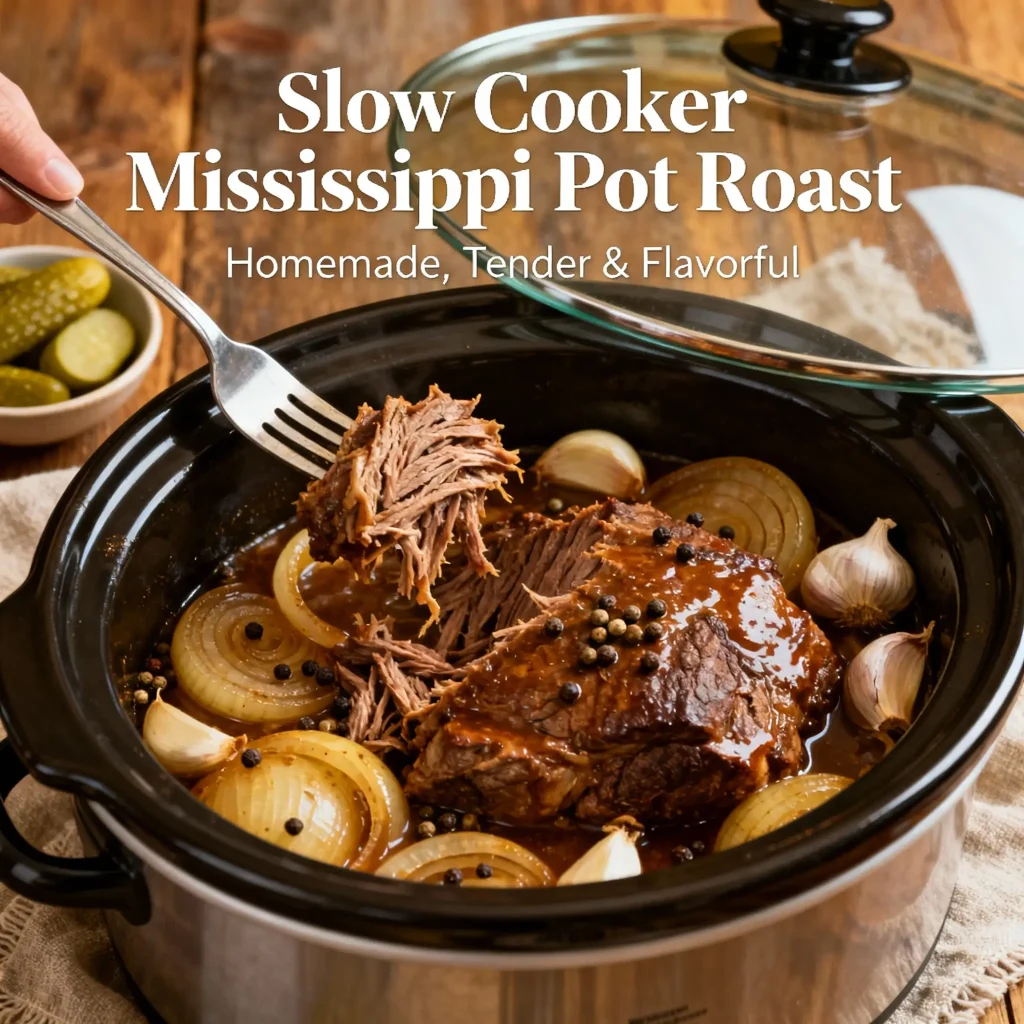 Slow Cooker Mississippi Pot Roast