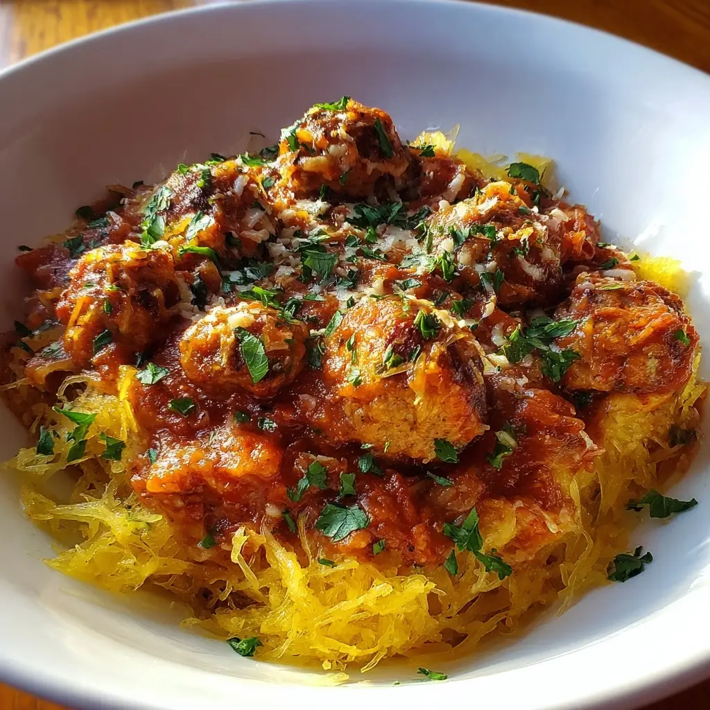 Spaghetti Squash with Meatballs