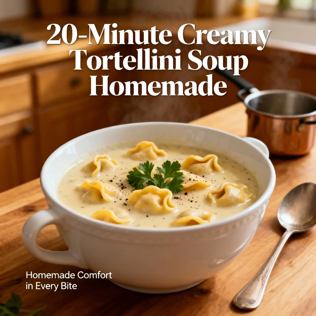 20-Minute Creamy Tortellini Soup