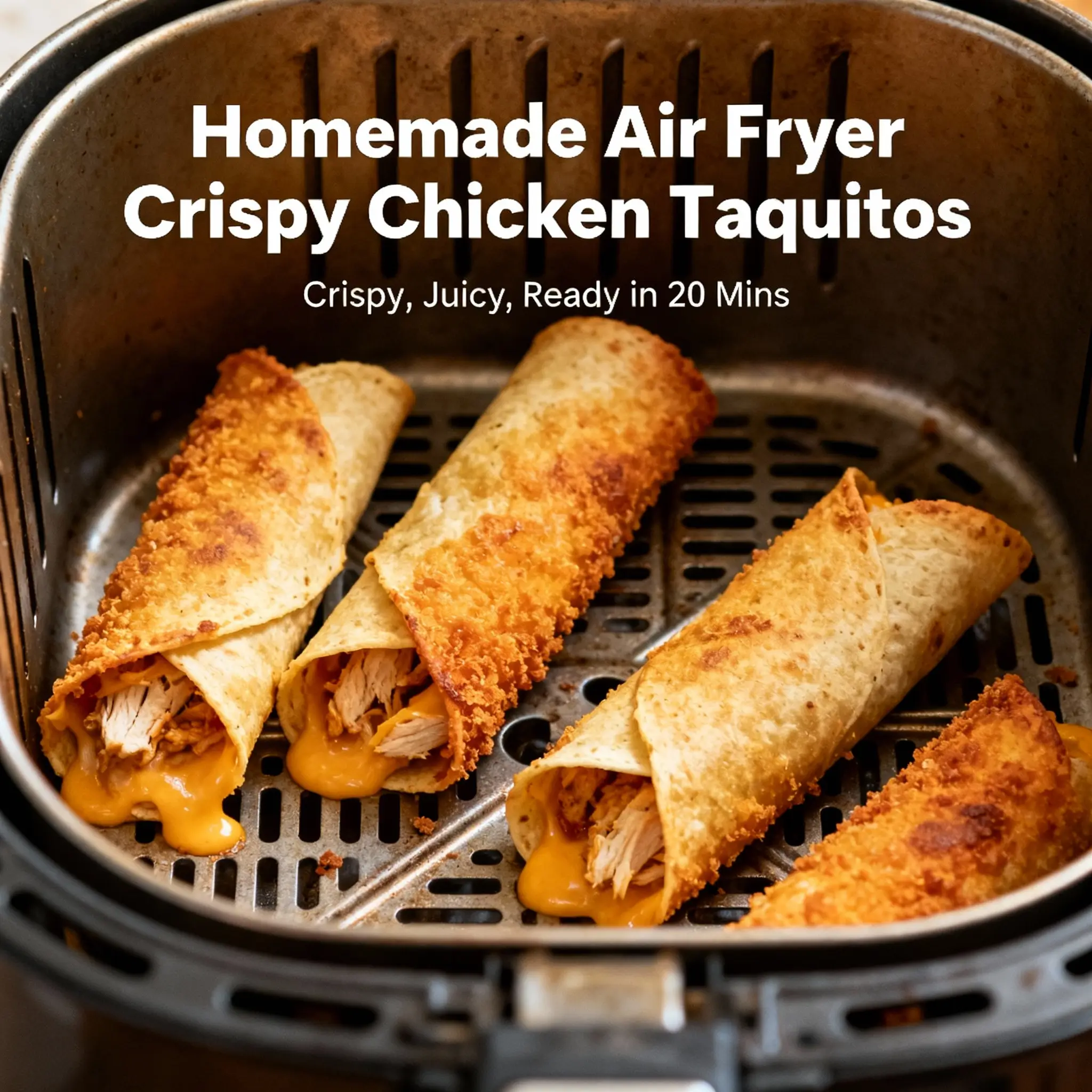 Air Fryer Crispy Chicken Taquitos