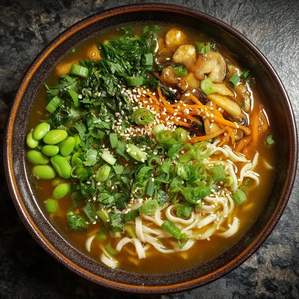 Asian Ginger Sesame Noodle Soup