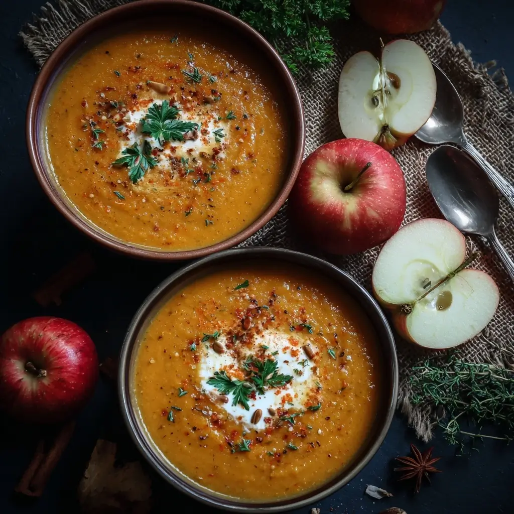 Autumn Harvest Apple Carrot Soup