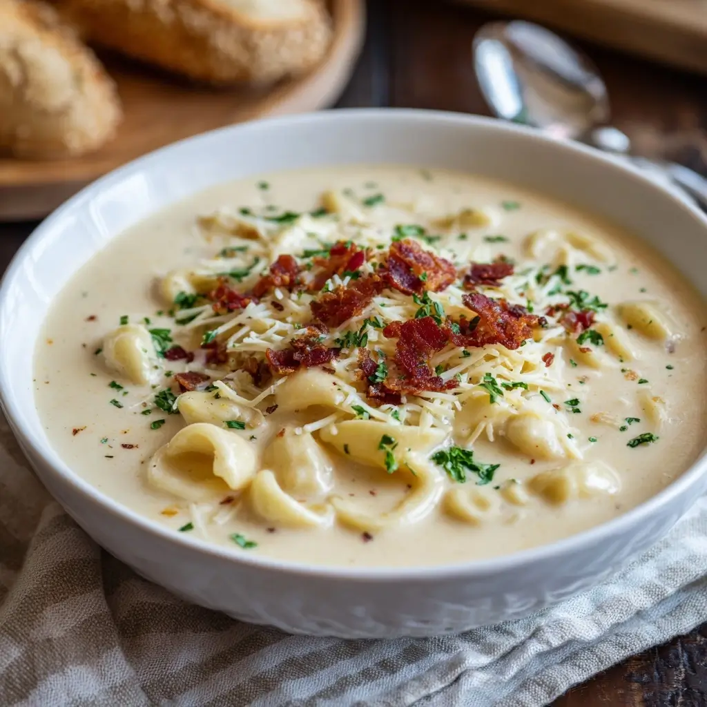 Creamy Cauliflower Alfredo Soup