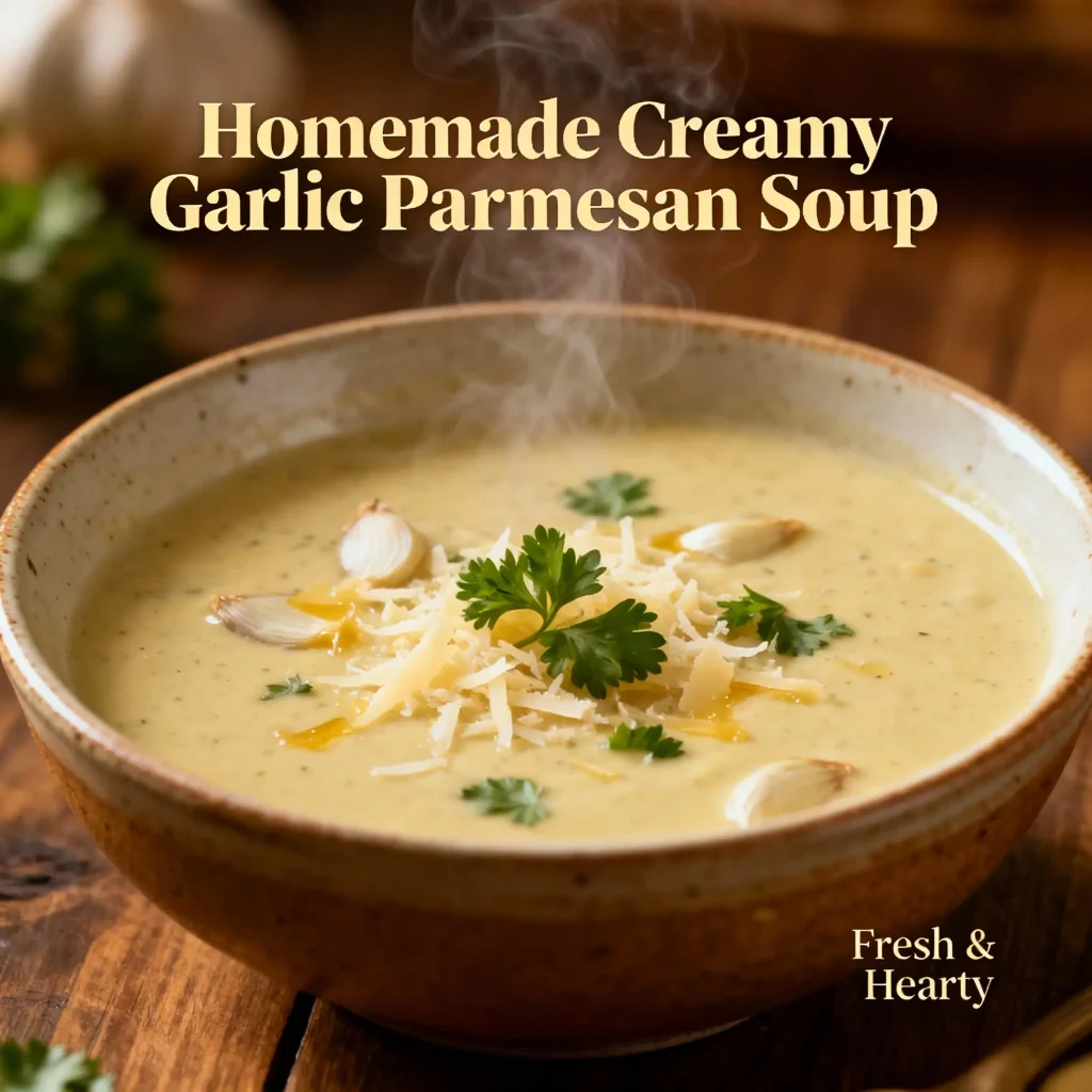 Creamy Garlic Parmesan Soup
