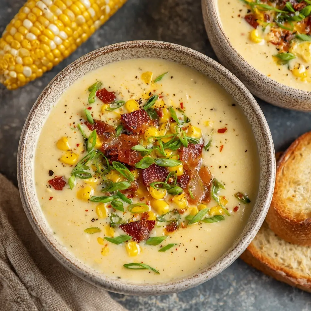 Creamy Pepper Jack Corn Soup