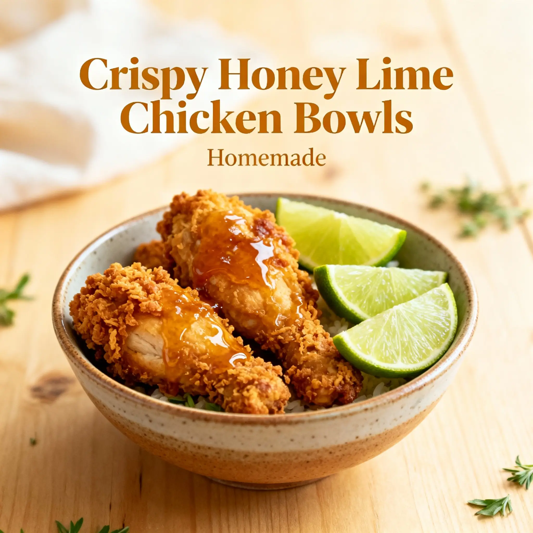 Crispy Honey Lime Chicken Bowls