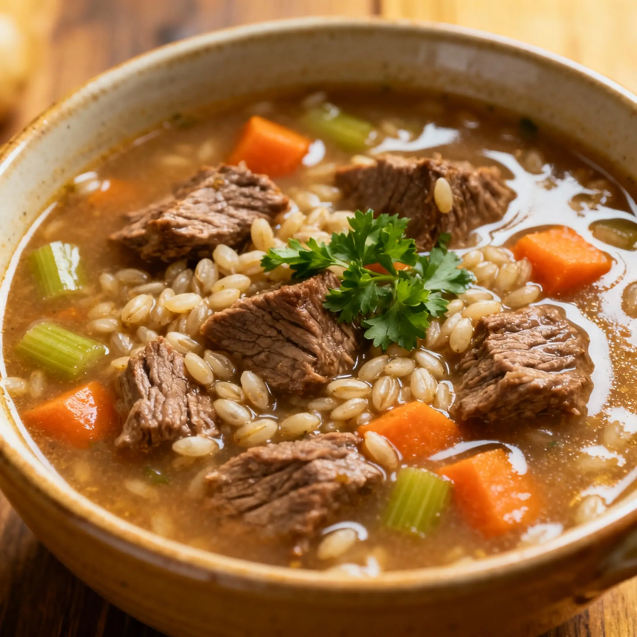Instant Pot Beef Barley Soup