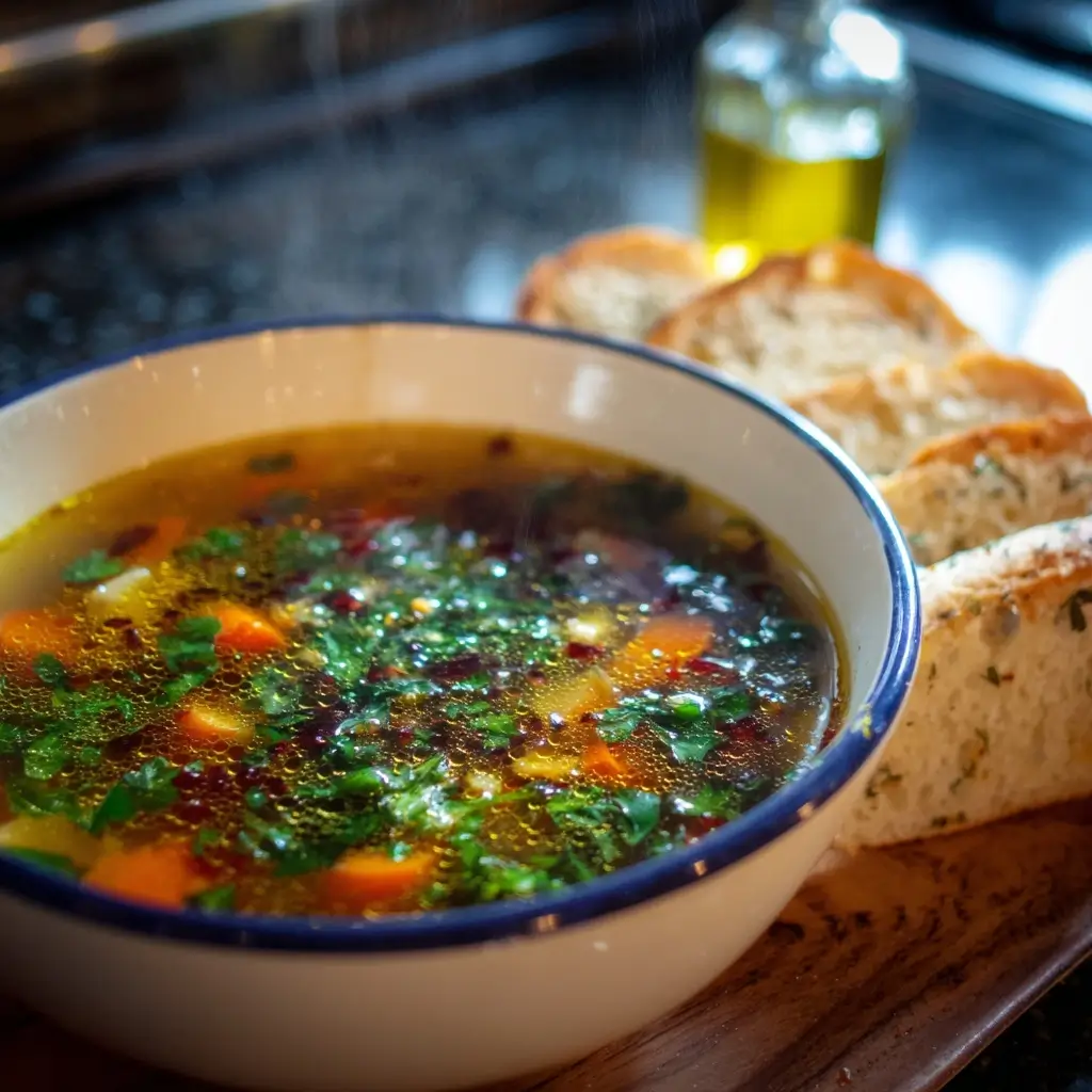 Olive Oil & Garlic Mediterranean Soup