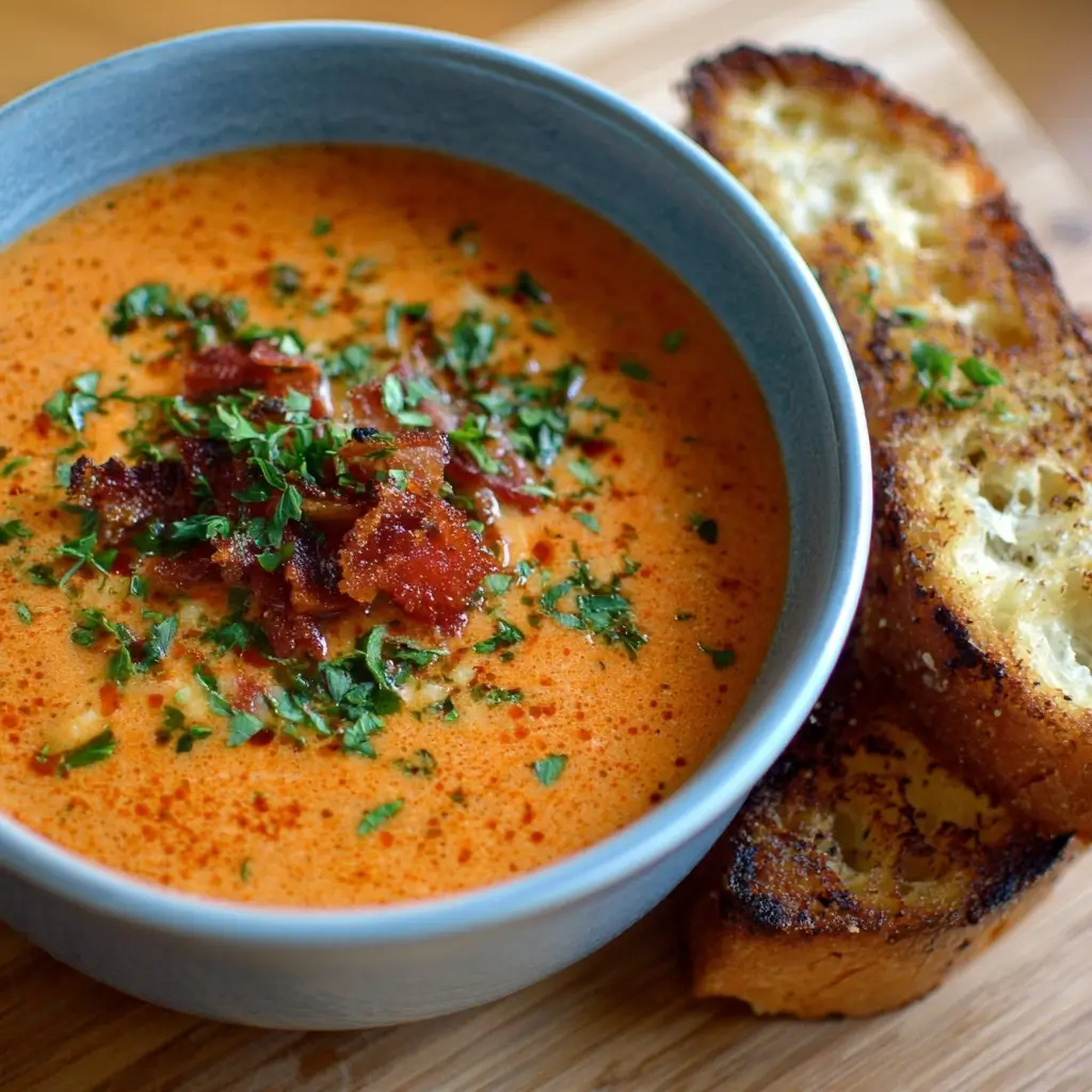 Roasted Red Pepper Gouda Soup