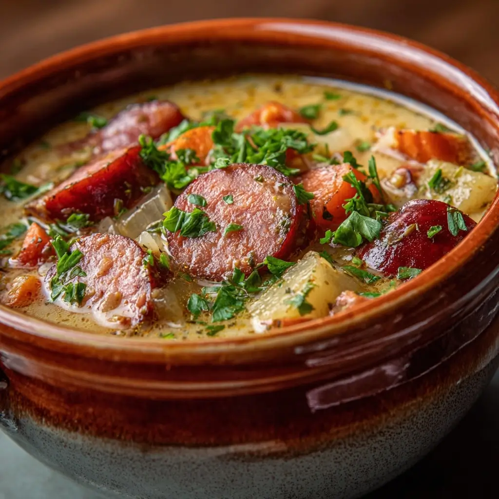Slow Cooker Kielbasa Soup