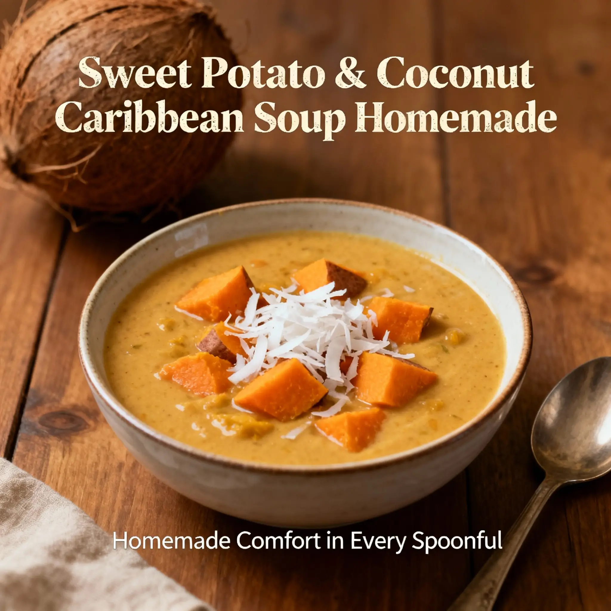 Sweet Potato & Coconut Caribbean Soup
