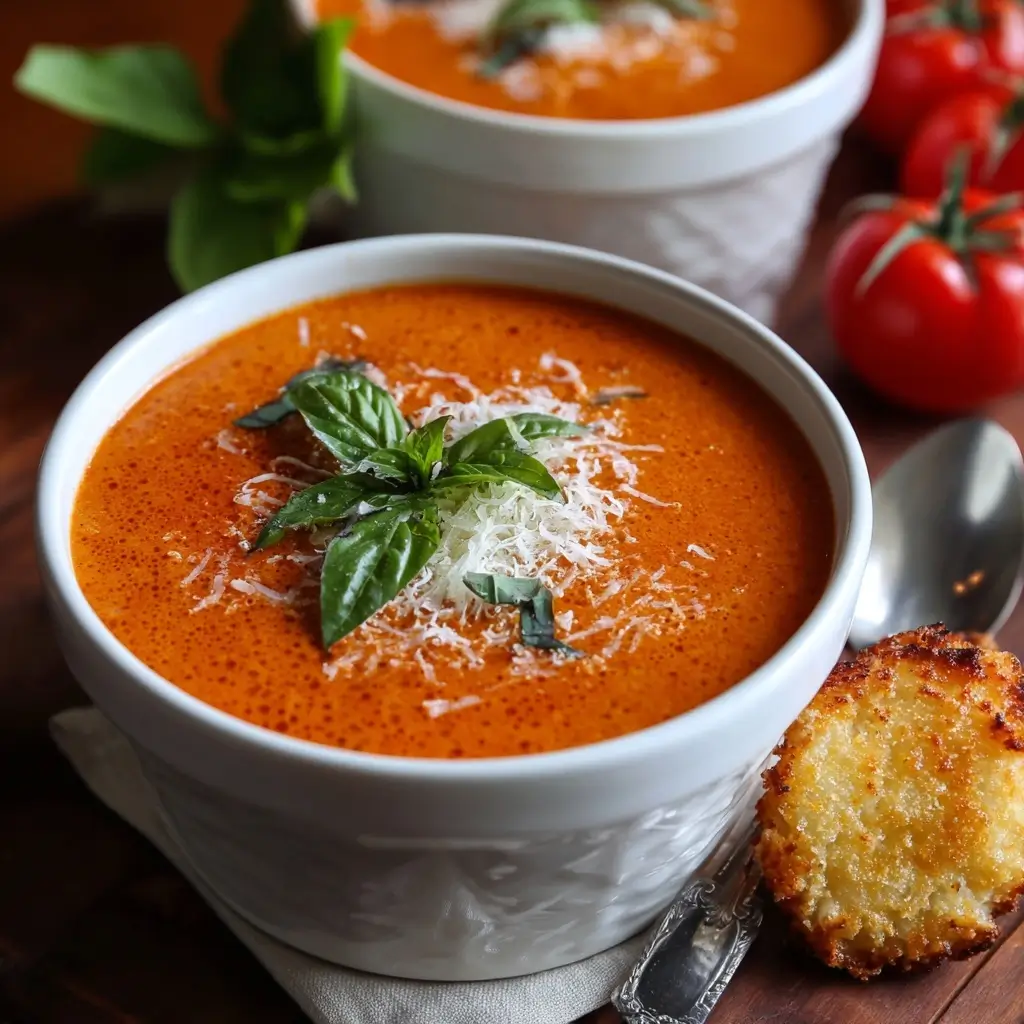 Tomato Basil Parmesan Soup