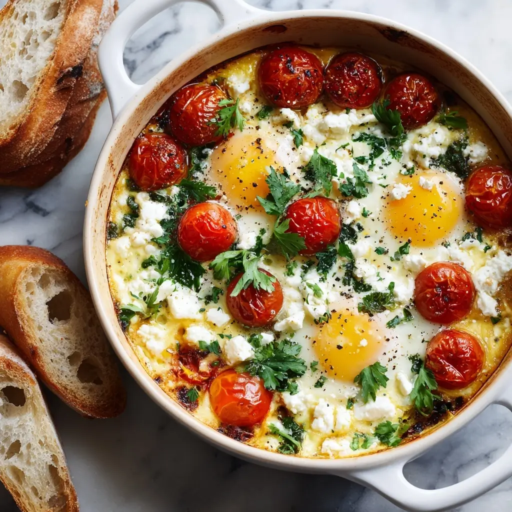 Baked Feta Eggs