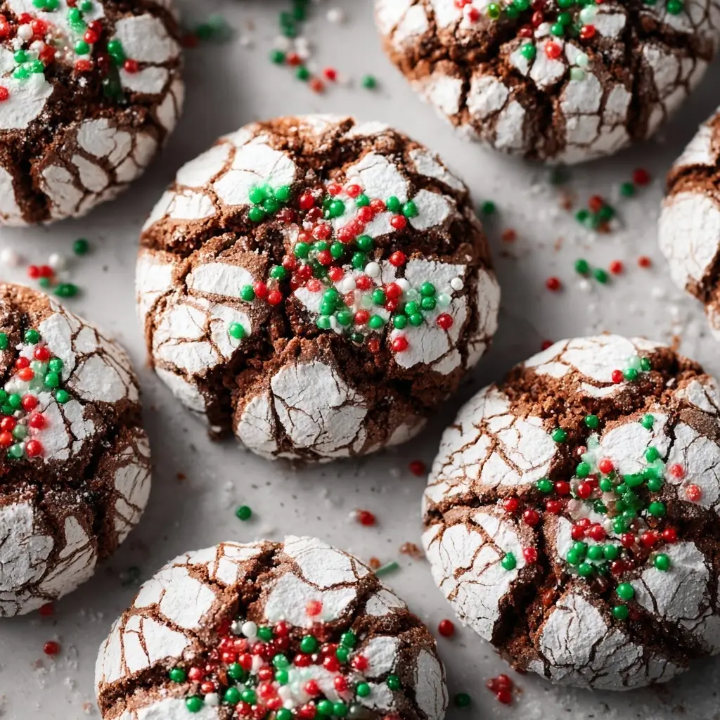 Christmas Crinkle Cookies