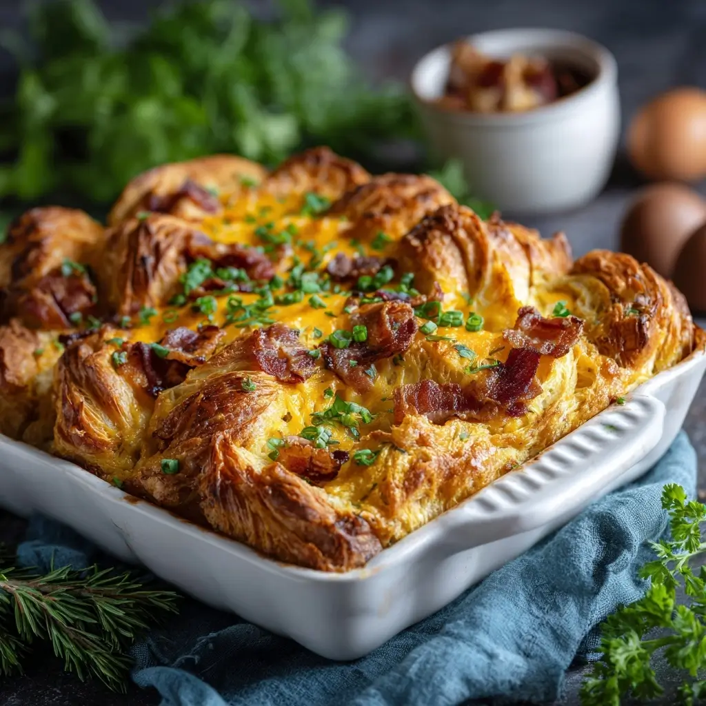 Croissant Breakfast Casserole