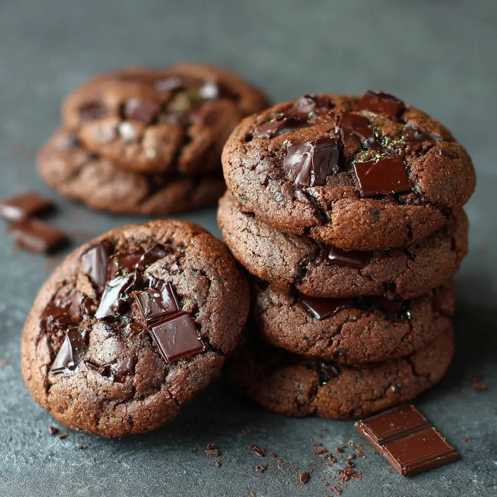 Double Chocolate Chunk Cookies