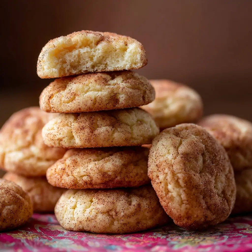 Snickerdoodle Cookies with Soft Centers