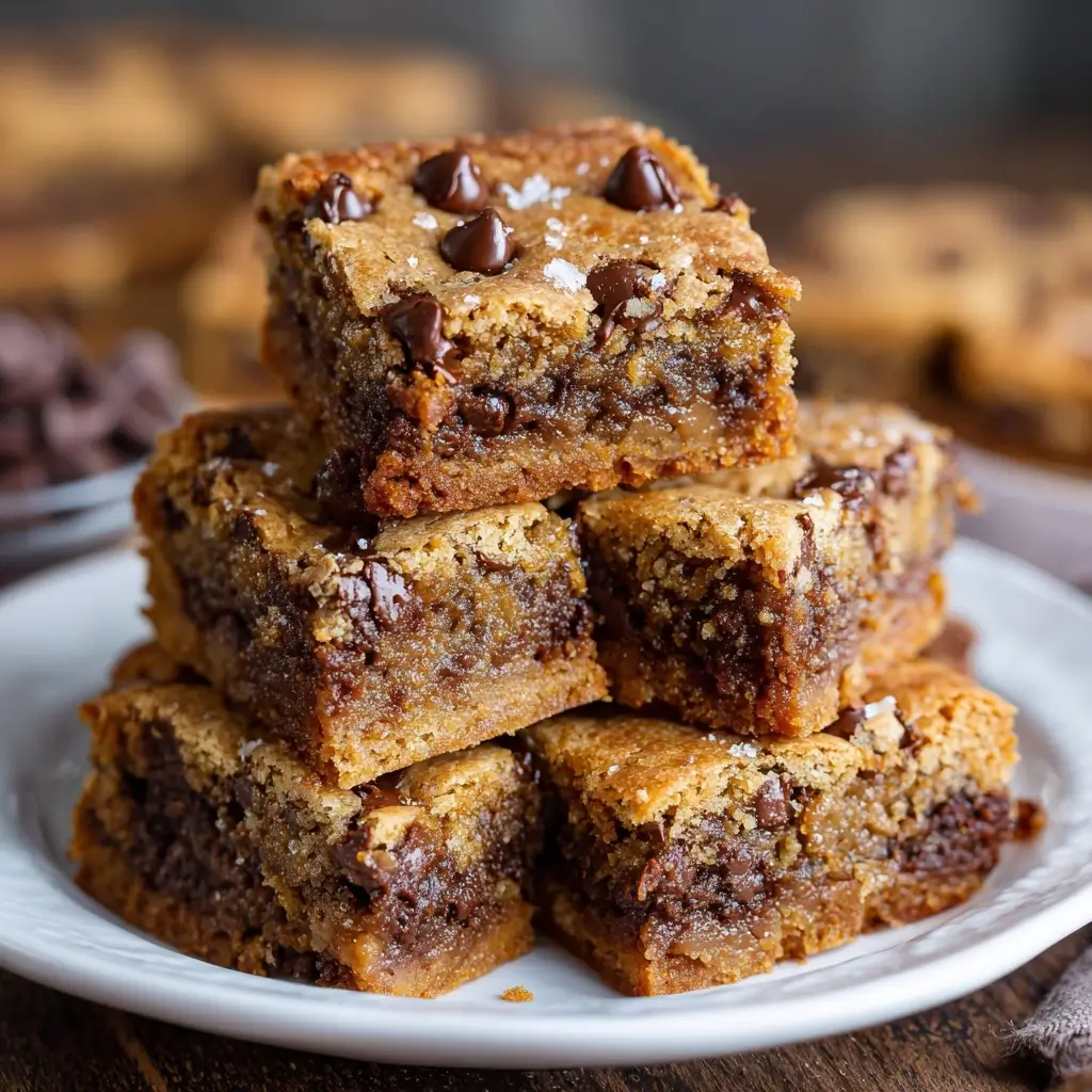 Thick Cookie Bars with Chocolate Chips