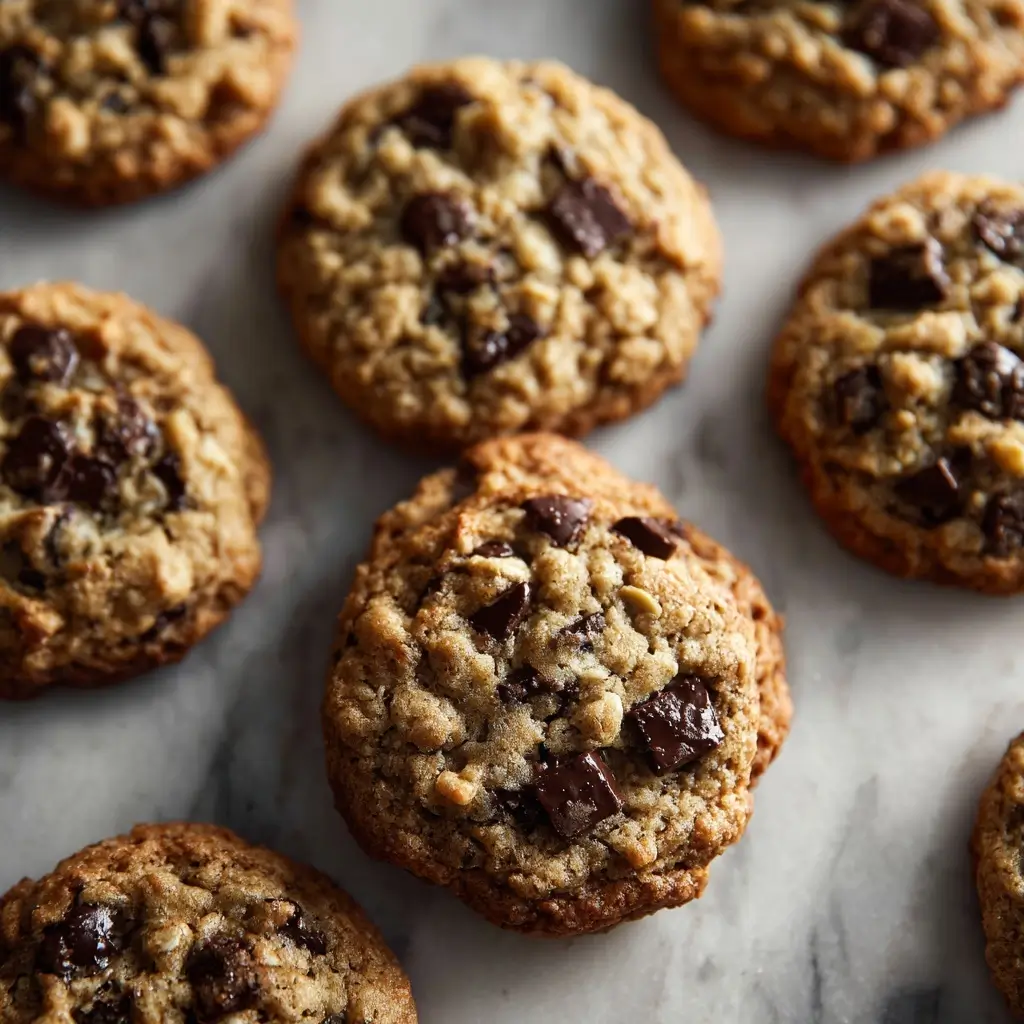 Thick Oatmeal Chocolate Cookies