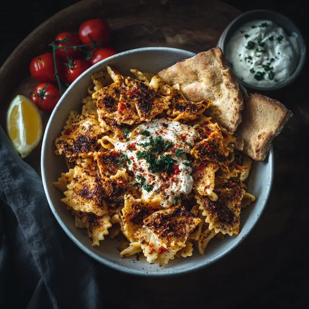 Baked Feta Pasta Chips