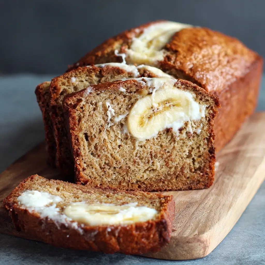 Banana Bread with Cream Cheese Swirl