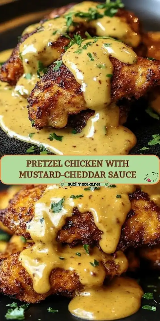 Pretzel Chicken with Mustard-Cheddar Sauce: An Amazing Ultimate