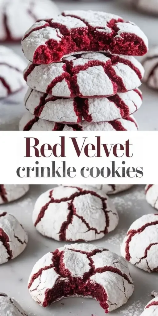 Red Velvet Crinkle Cookies – Festive and Fudgy