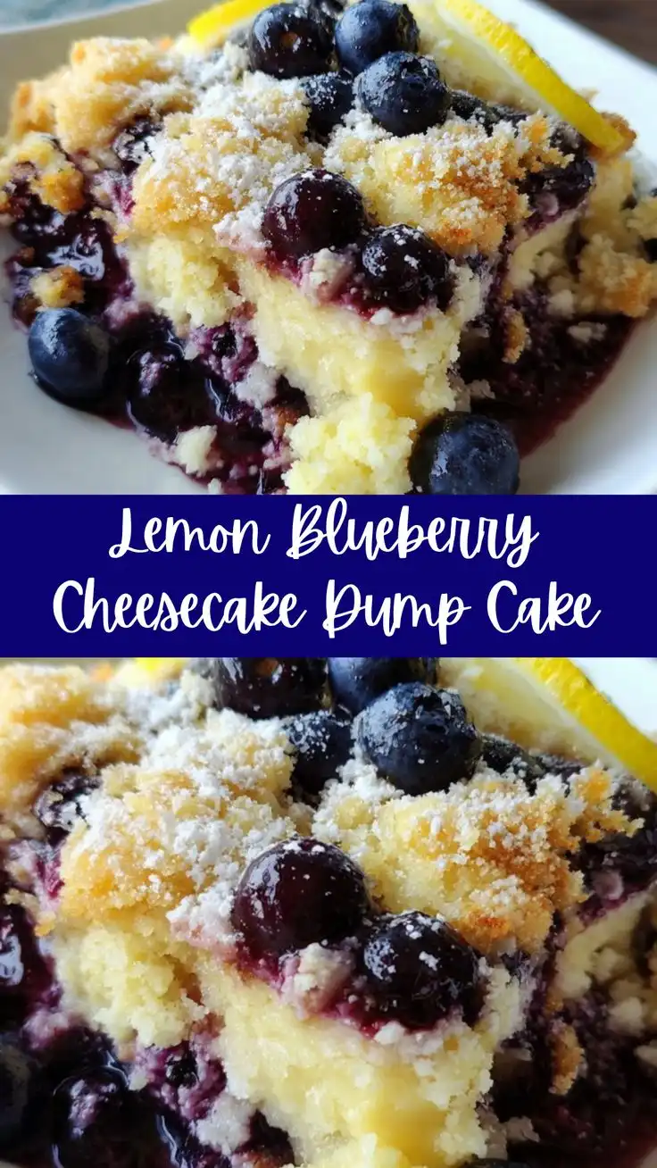 Lemon Blueberry Cheesecake Dump Cake
