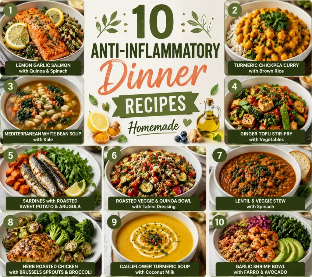 10 Anti-Inflammatory Dinner Recipes