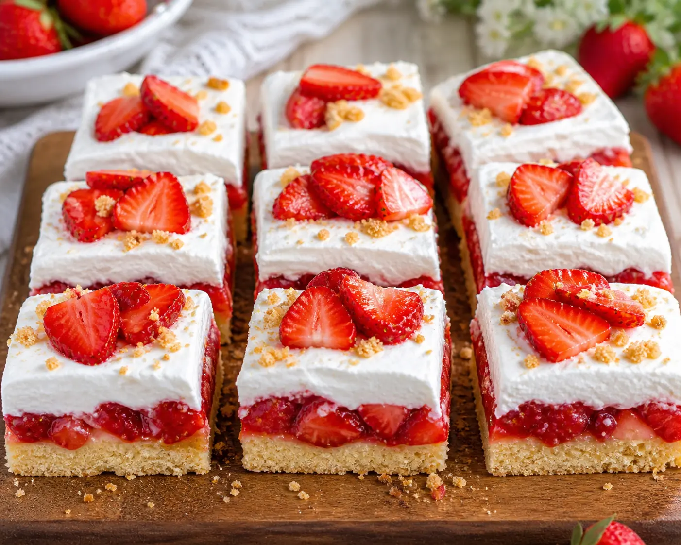 Easy Strawberry Shortcake Bars to Try This Summer
