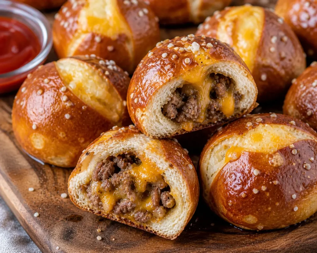 CHEESEBURGER PRETZEL BOMBS