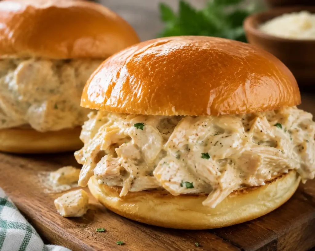 Chicken Alfredo Sloppy Joes