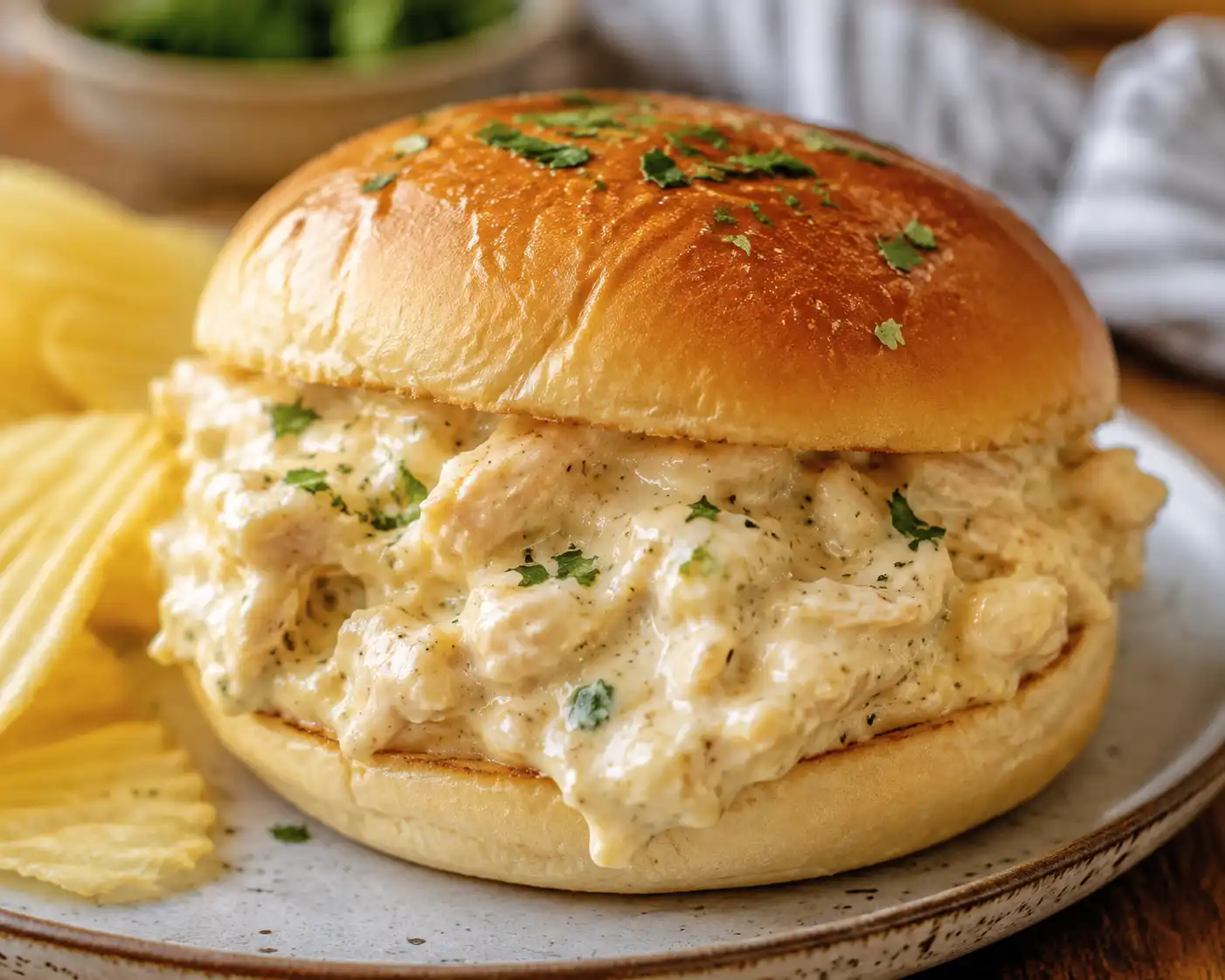 Chicken Alfredo Sloppy Joes
