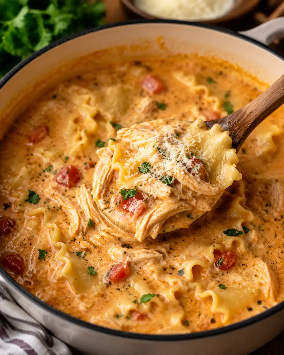 Creamy Chicken Lasagna Soup