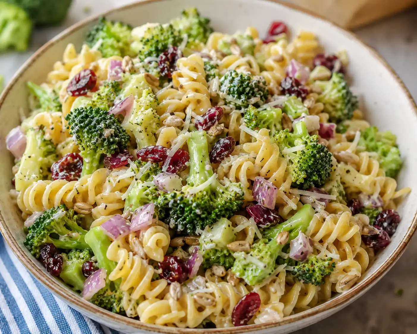 Fresh Broccoli pasta salad