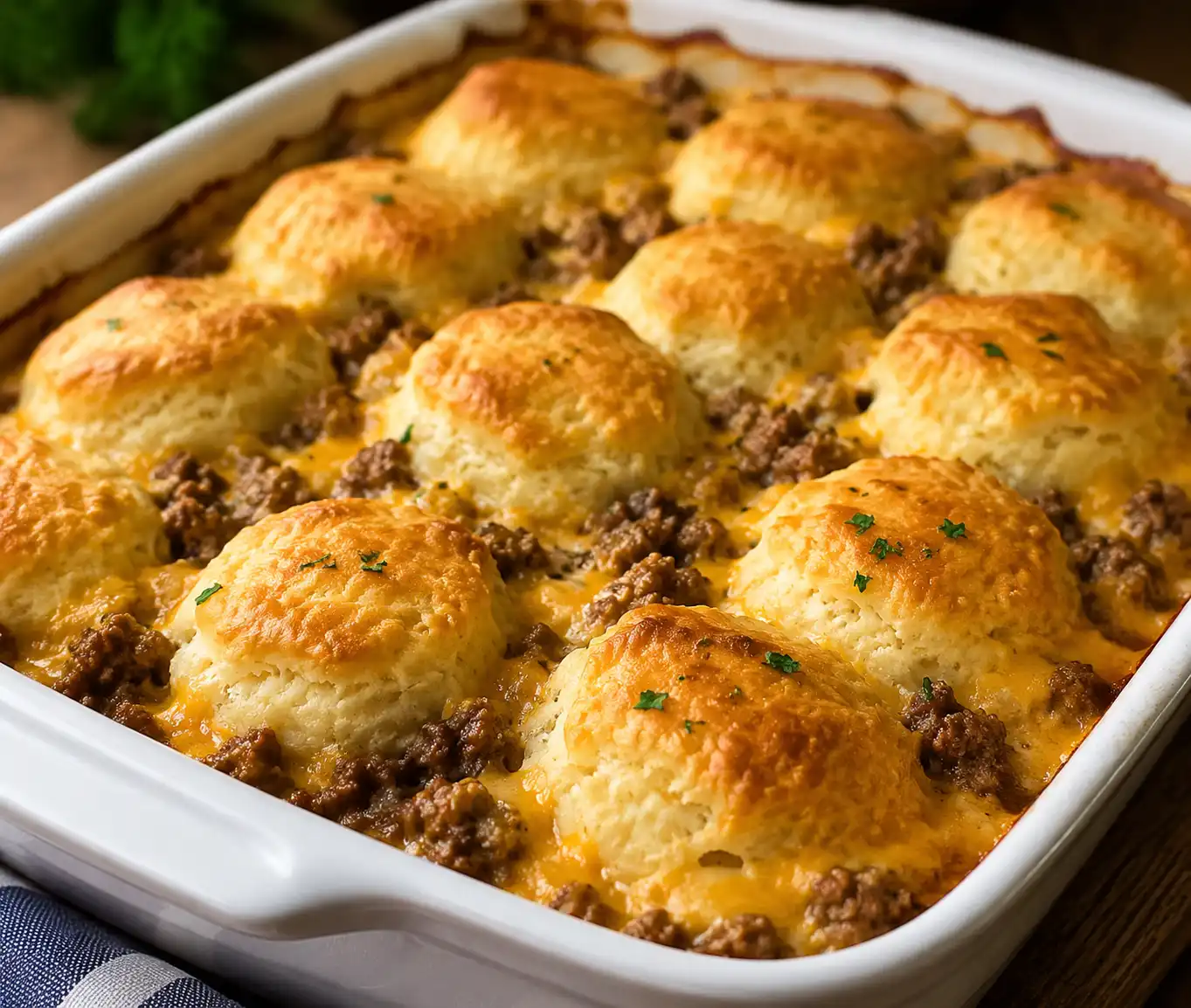 Ground Beef and Biscuit Bake