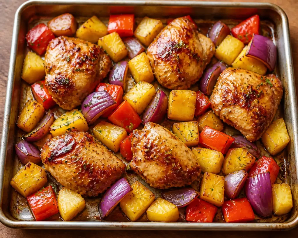 Hawaiian Chicken Sheet Pan