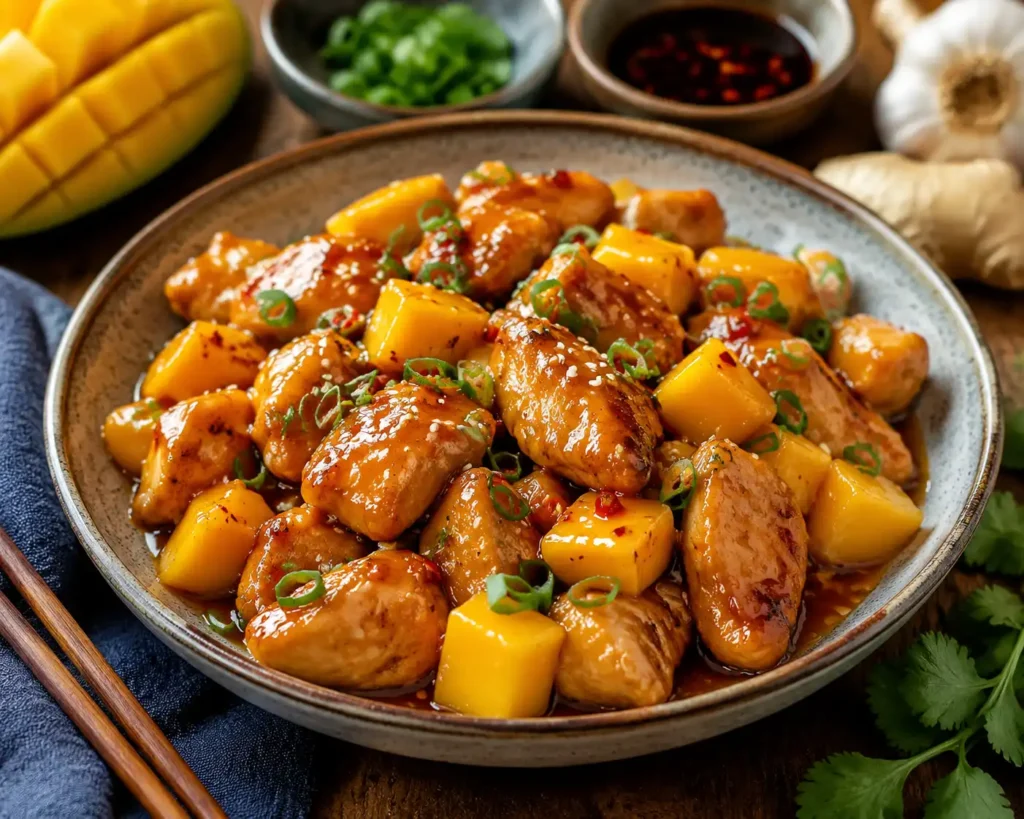 Savory Asian Mango Glazed Chicken Recipe | Quick Dinner Inspirations