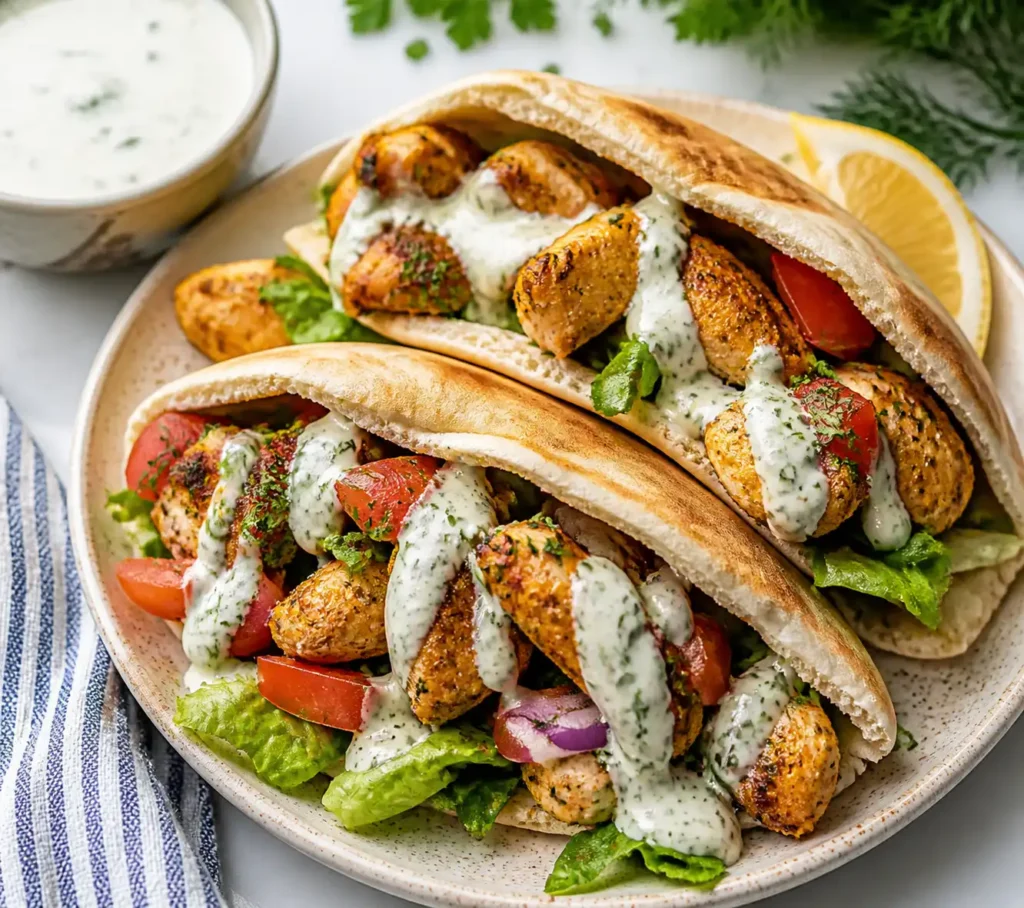 Sheet Pan Chicken Pitas with Herby Ranch
