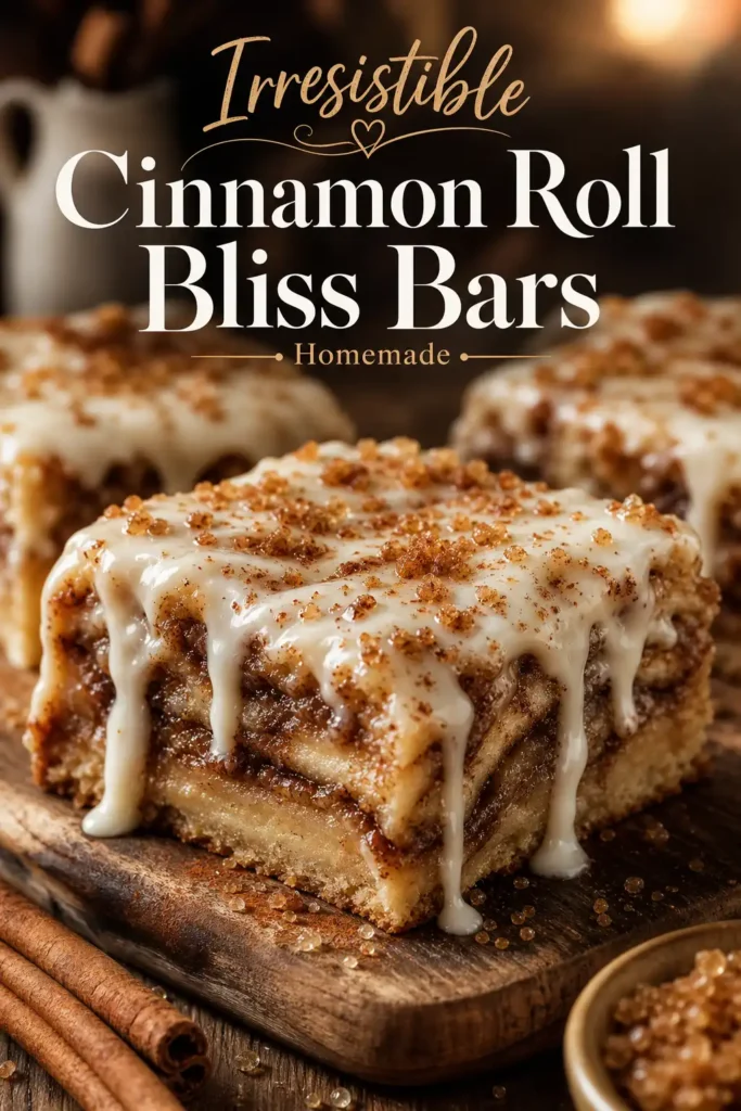 Irresistible Cinnamon Roll Bliss Bars