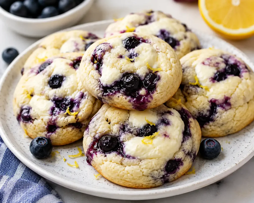 Lemon Blueberry Cheesecake Cookies