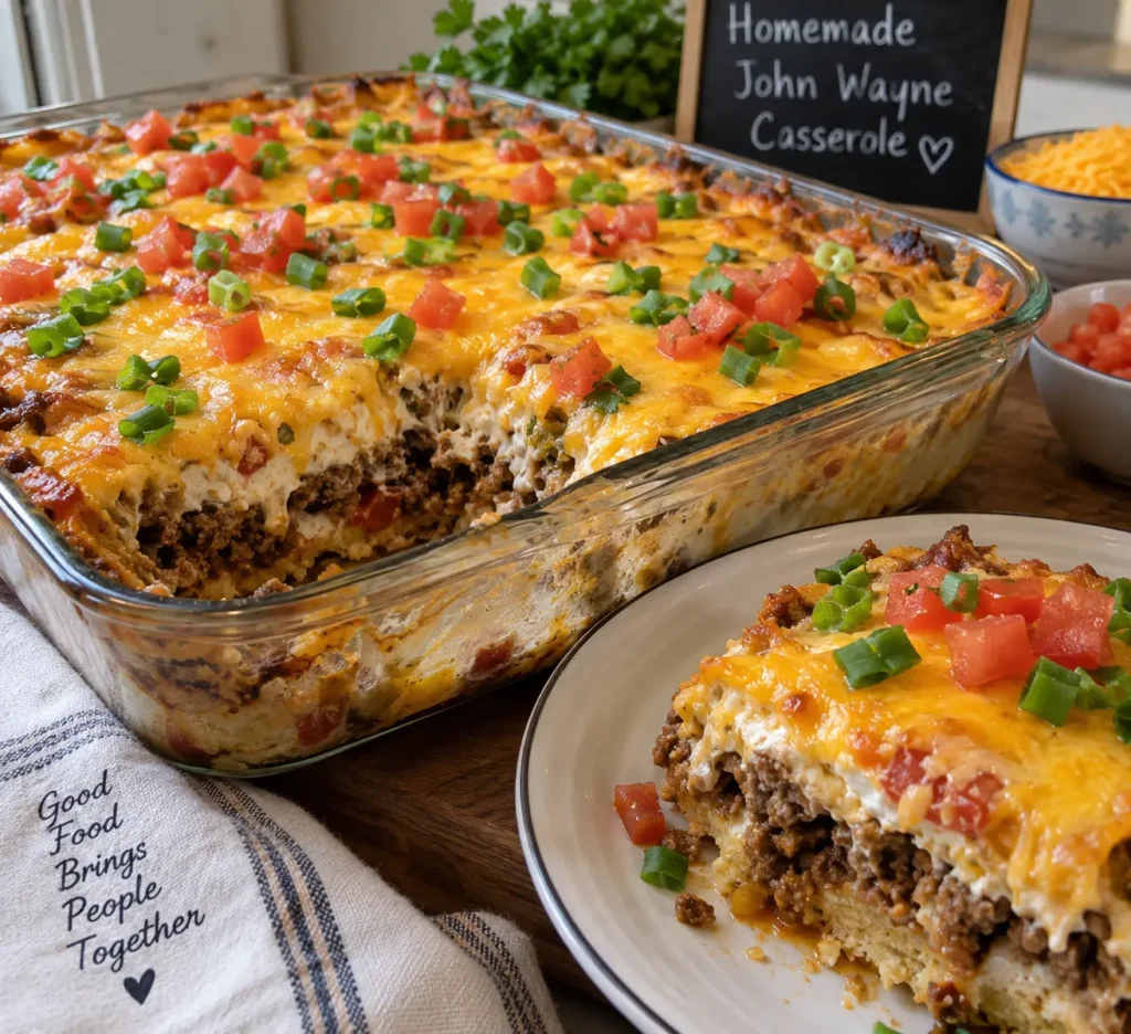 Creamy Layered John Wayne Casserole