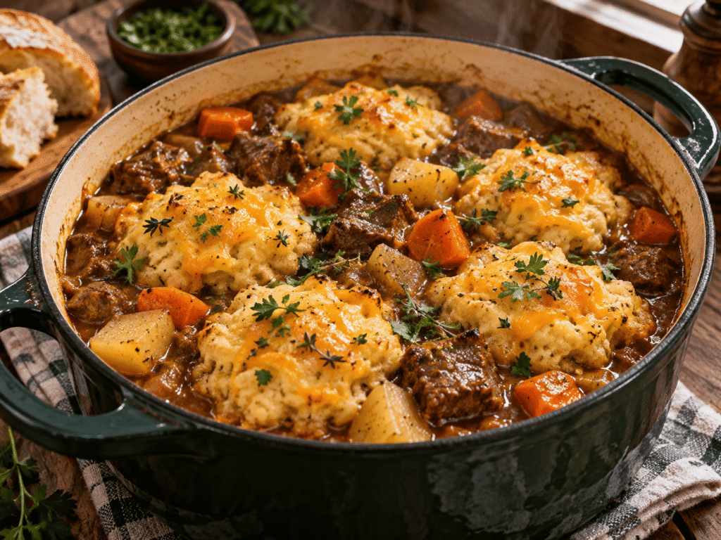 Irish Stew With Cheddar Dumplings – Cozy One-Pot
