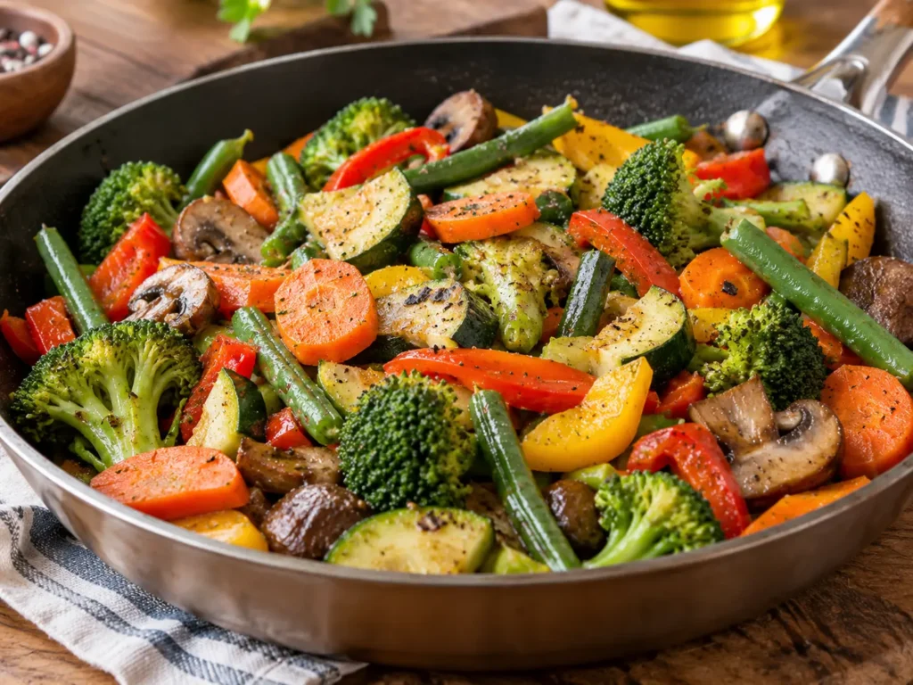 Rustic Skillet of Colorful Vegetables